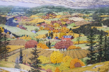 SUSAN HUNT-WULKOWITZ  HAND-COLORED ORIGINAL " AUTUMN IN THE VALLEY "