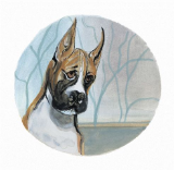 P. BUCKLEY MOSS PRINT " DOGS - BOXER "