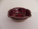 RAY POTTERY RED CONDIMENT BOWLS (PINCHED)