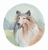 P. BUCKLEY MOSS PRINT " DOGS - COLLIE "
