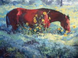 "GRAZING" BY V. VAUGHAN GICLEE' PRINT ON CANVAS