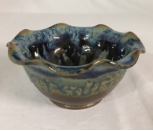 RAY POTTERY " FLUTED SALSA BOWL "