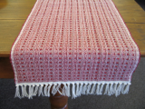 RED SQUARES TABLE RUNNER