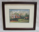 LORRAINE BREWER FRAMED PRINT " ROTHERWOOD MANSION " (SMALL)