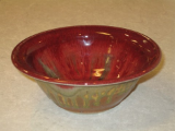 RAY POTTERY RED LIPPED BERRY / DIP BOWL