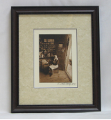KENNETH MURRAY PHOTOGRAPHY " LADY IN COUNTRY STORE " SEPIA - FRAMED