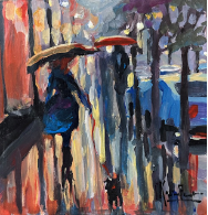 CHERYL KEEFER   " EVENING BLUES w/ORANGE " CHERYL KEEFER   " EVENING BLUES w/ORANGE "