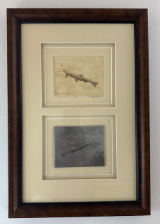 BRETT SMITH " SPRING TROUT " ETCHING w/ CANCELLED PLATE BRETT SMITH " SPRING TROUT " ETCHING w/ CANCELLED PLATE