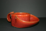 KIMBERLY GREY POTTERY SOUP AND CRACKER BOWL