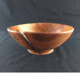 " CHERRY WOOD TURNED BOWL BY BOB SCHRADER "