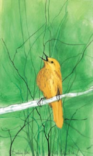 P. BUCKLEY MOSS PRINT " LITTLE YELLOW BIRD "