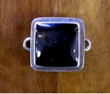 TABRA OOAK ONYX SQUARE CONNECTOR CHARM