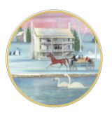 P. BUCKLEY MOSS ORNAMENT "WINTER AT THE INN" P. BUCKLEY MOSS ORNAMENT "WINTER AT THE INN"