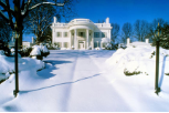 KENNETH MURRAY PHOTOGRAPHY " ALLANDALE MANSION IN THE SNOW " 5.5" X 8.5"