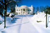 KENNETH MURRAY PHOTOGRAPHY " ALLANDALE MANSION IN THE SNOW " 5.5" X 8.5"