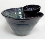 KIMBERLY GREY POTTERY CHIP AND DIP BOWL