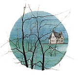 P. BUCKLEY MOSS PRINT " HOUSE ON THE BAY "