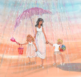 P. BUCKLEY MOSS GICLEE " RAIN DROPS AND PUDDLES "