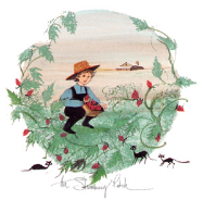 P. BUCKLEY MOSS PRINT " THE STRAWBERRY PATCH "