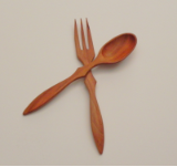 TREENWARE 12" WOODEN SALAD SERVING SET TREENWARE 12" WOODEN SALAD SERVING SET