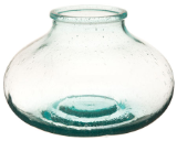 VIETRI RECYCLED GLASS SHALLOW BOTTLE VASE