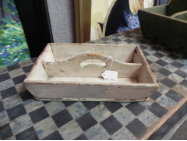 ANTIQUE WHITE WOODEN CONTAINER