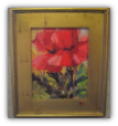 "TWO BY TWO" POPPY STUDY BY V. VAUGHAN FRAMED