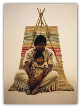 JAMES BAMA LIMITED EDITION PRINT " SOUTHWEST INDIAN FATHER AND SON "