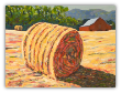 LARRY SMITH " LARGE HAY BALE WITH RED BARN "